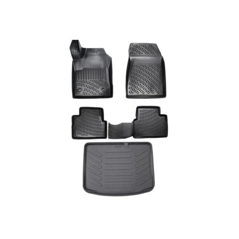 3D Mat And Trunk Mat Set Compatible With Fiat Bravo 2008-