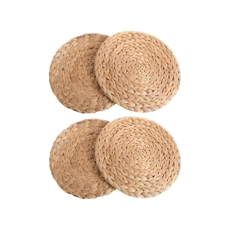 4 Piece Wicker Placemat With Serving Board