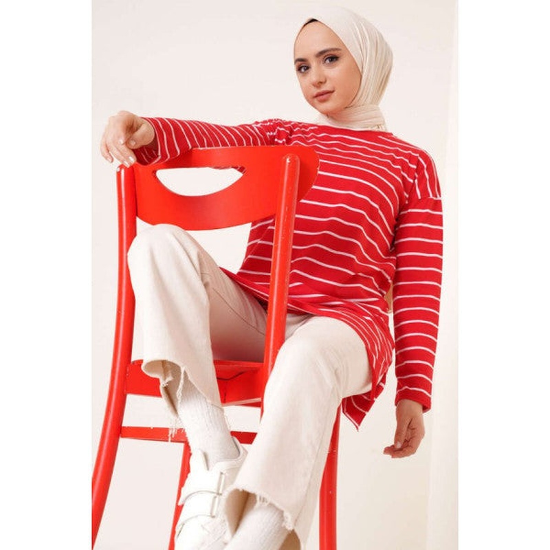 Striped Tunic Red