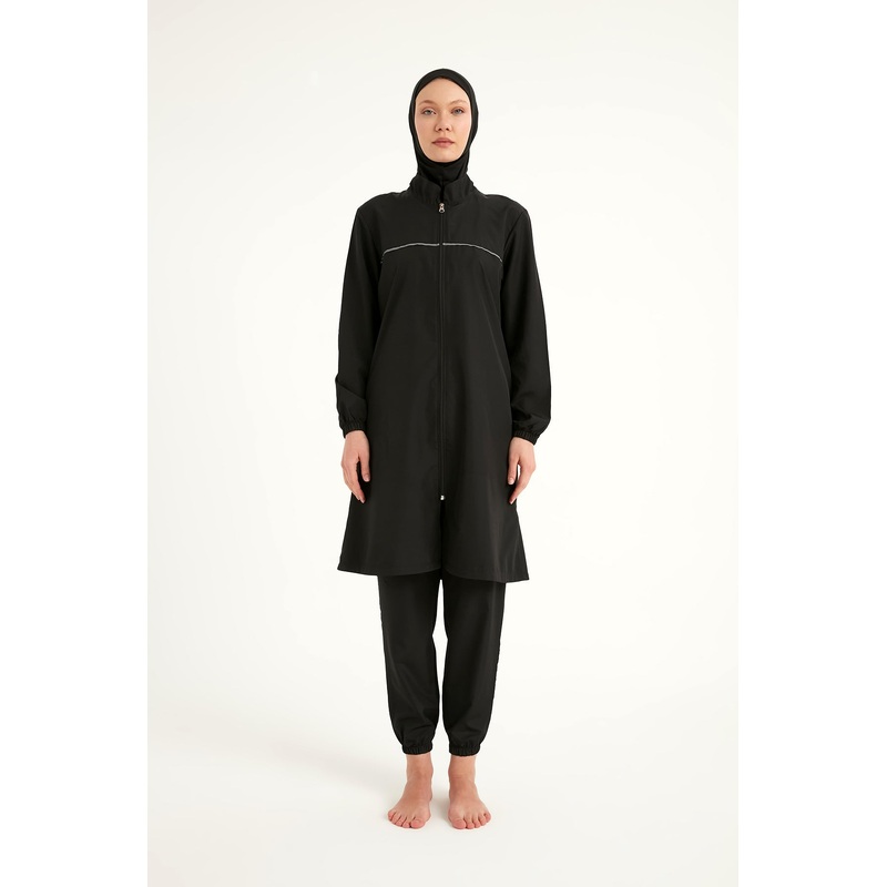 Andalus Black Full Coverage Burkini Set A2501-1