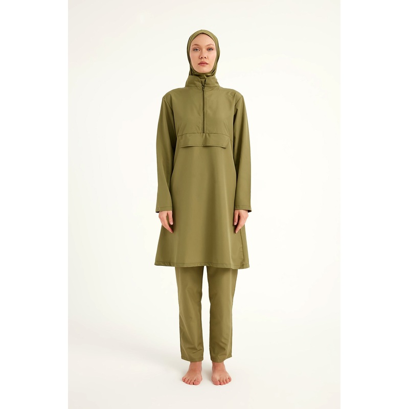 Andalus Black Full Coverage Burkini Set For Women A2503-5