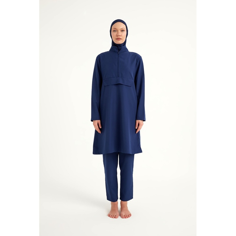 Andalus Navy Full Coverage Burkini Set For Women A2503-2
