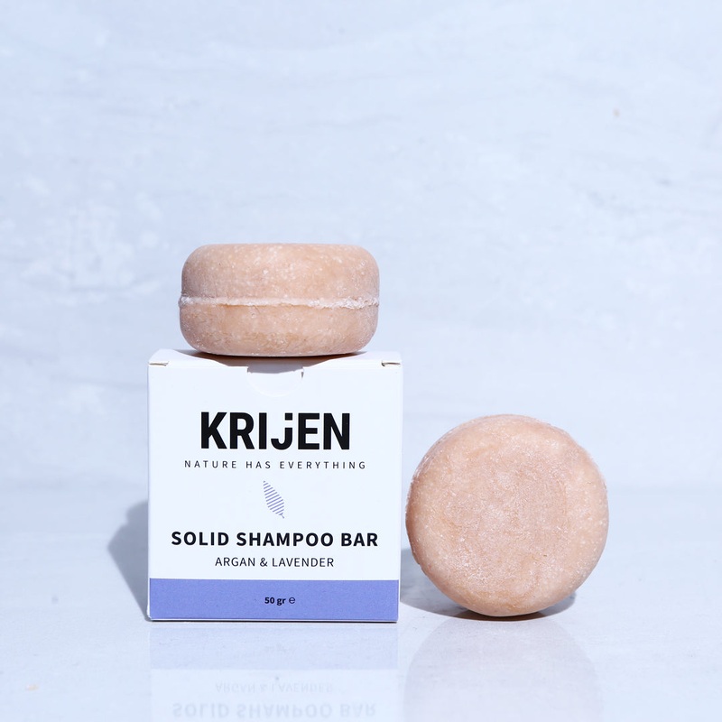 Argan & Lavender Solid Shampoo 50 Gr - Trial Size
