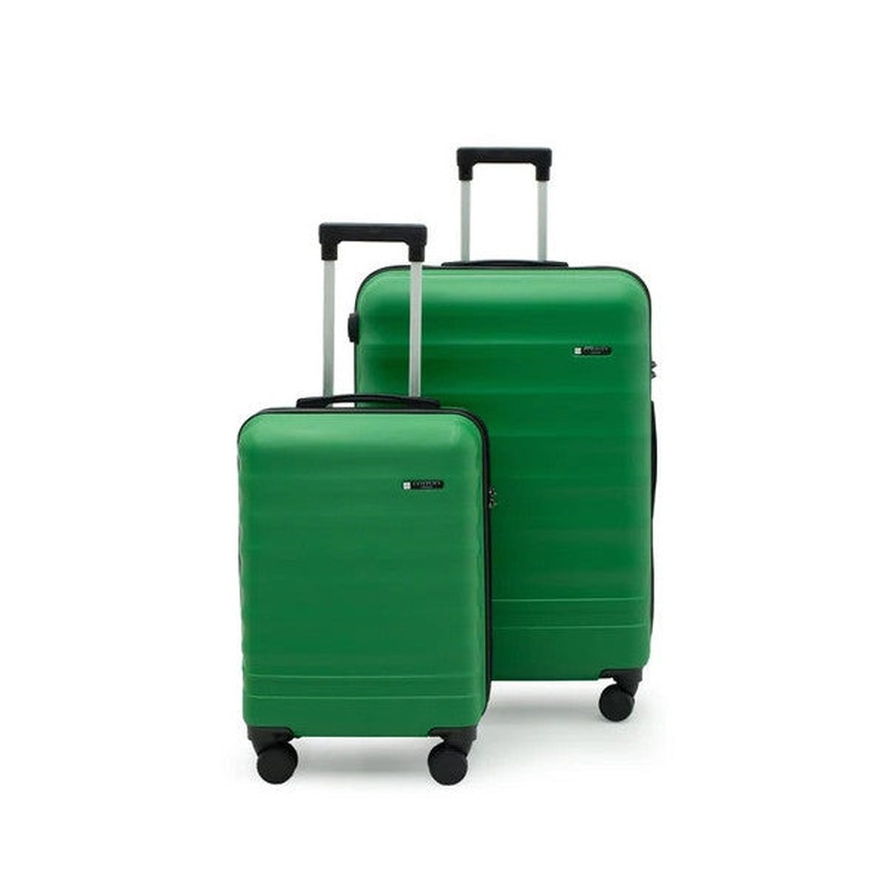 Babil Lux 2-Piece Abs Suitcase Set Large & Small - Green
