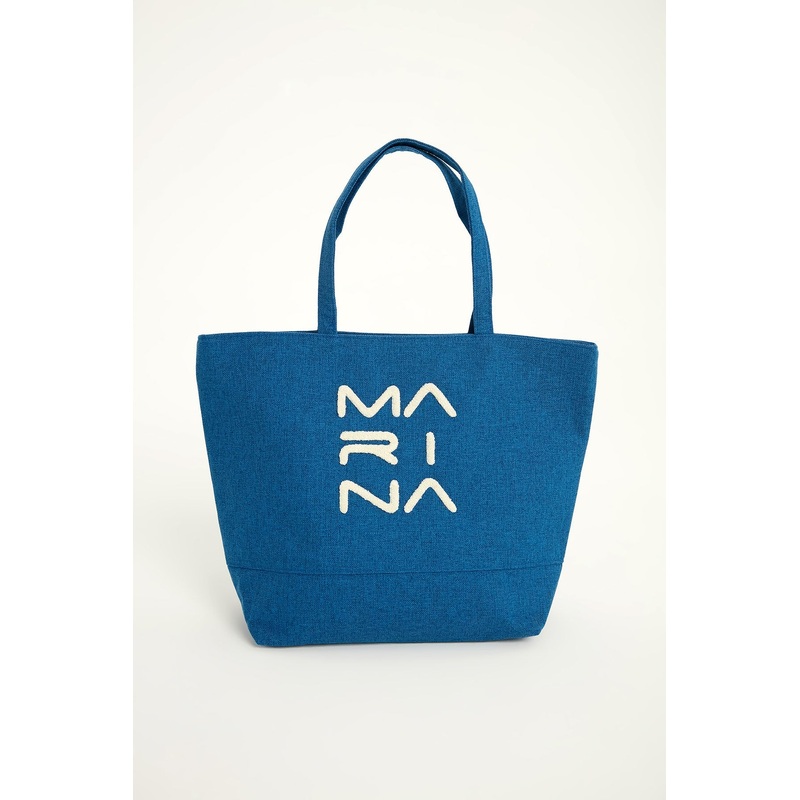 Blue Beach Bag With Zipper Ca2501-4