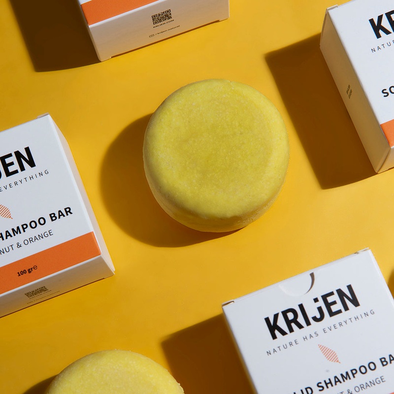 Coconut & Orange Peel Solid Shampoo | Herbal Keratin + Vitamin E + Panthenol + Natural Oils