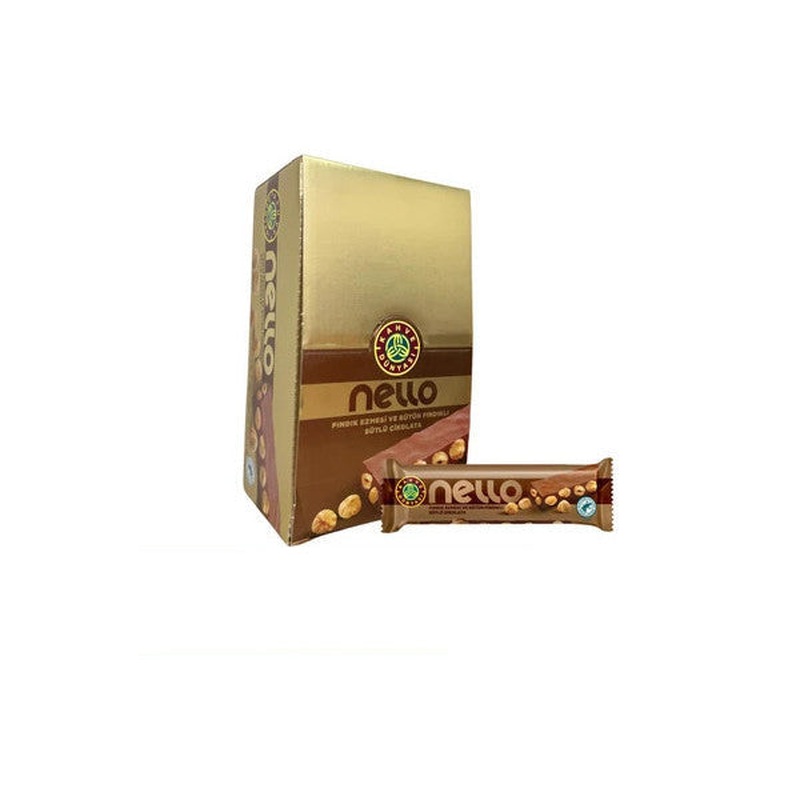 Kahve Dnyas Hazelnut Paste And Milk Chocolate With Whole Hazelnuts 33 Gr X 20 Pieces