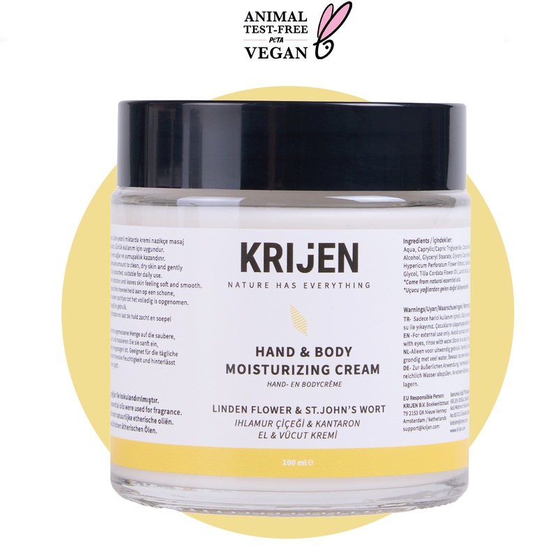 Linden & St. John's Wort Hand And Body Cream | Vitamin E + Coconut Oil + Shea Butter