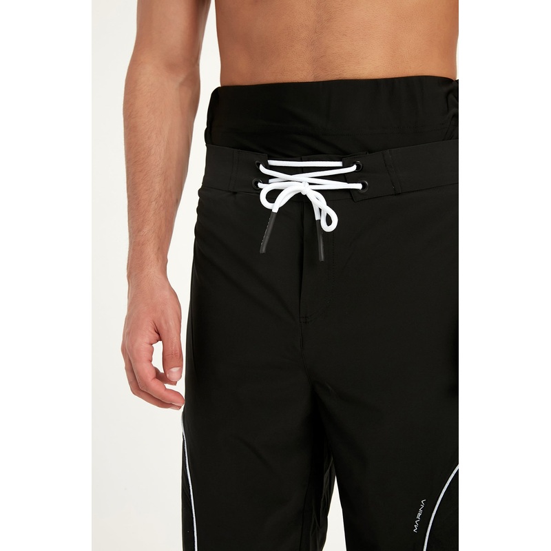 Marina Black Modest MenS Swim Shorts - S2501-2
