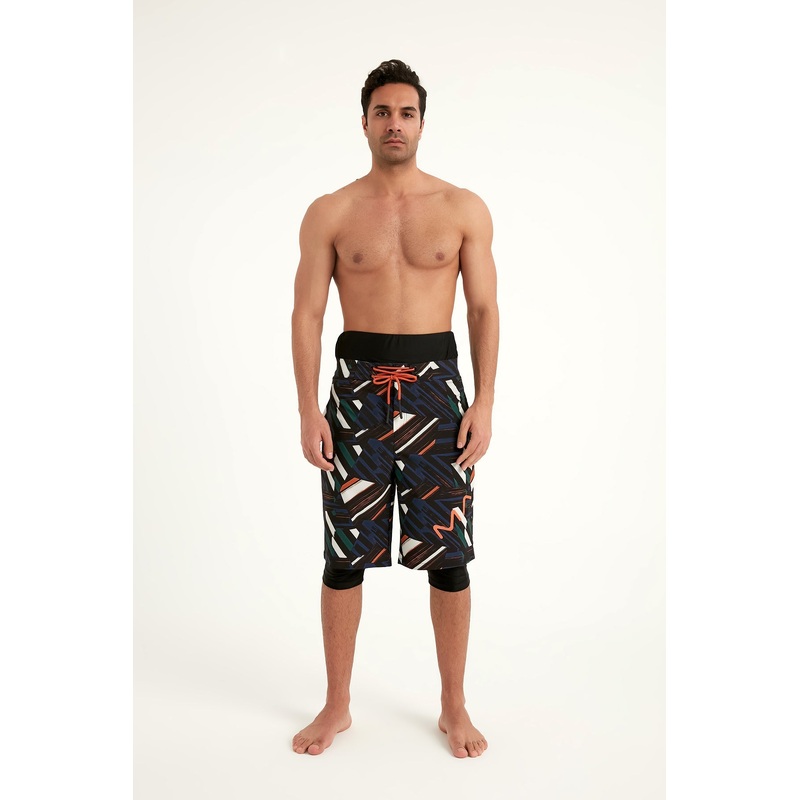 Marina Black Modest MenS Swim Shorts - S2502