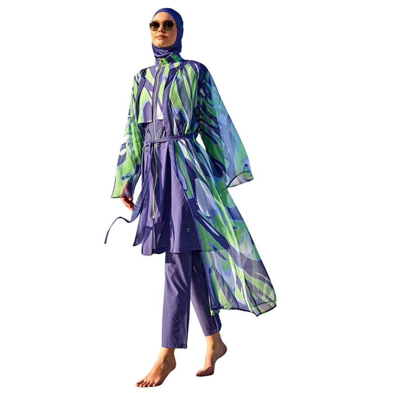 Marina Colorful Patterned Silky Kimono - P2504