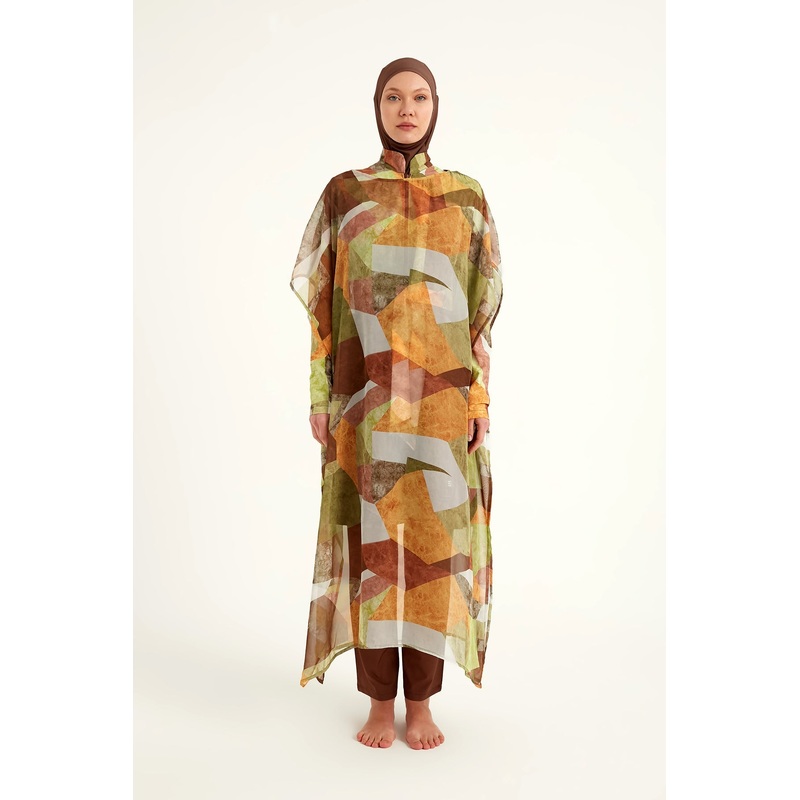 Marina Colorful Patterned Silky Pareo - P2513-1