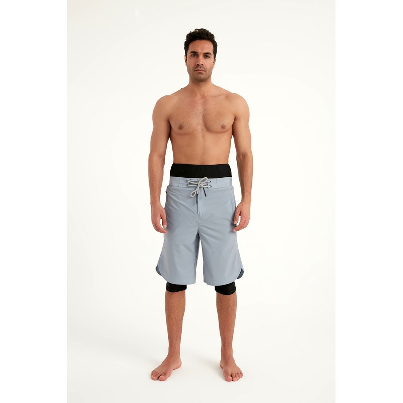 Marina Grey Modest MenS Swim Shorts - S2505-1