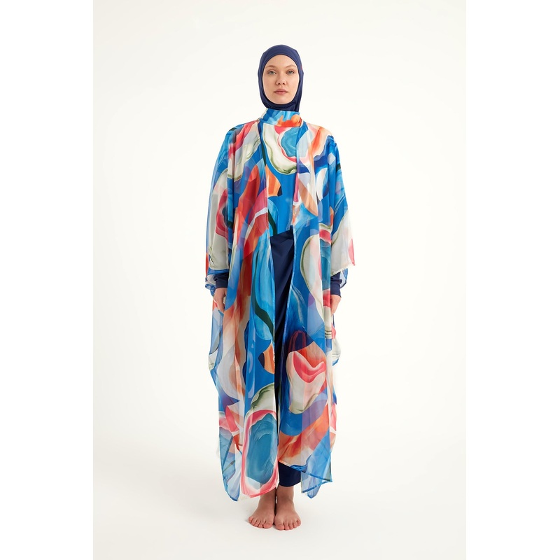 Marina Multicolor Silk-Touch Kimono - P2508