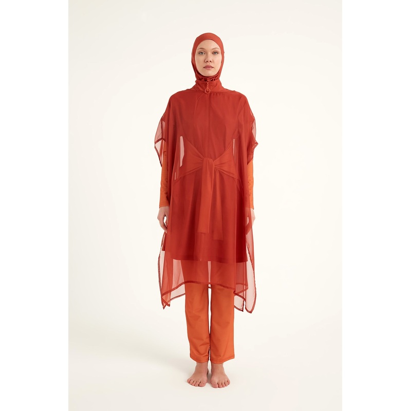 Marina Orange Silky Pareo  P2516-2