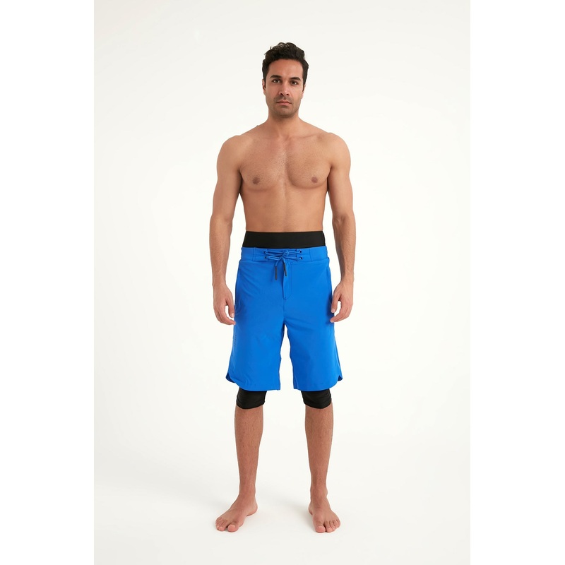 Marina Sax Blue Modest MenS Swim Shorts - S2505-2