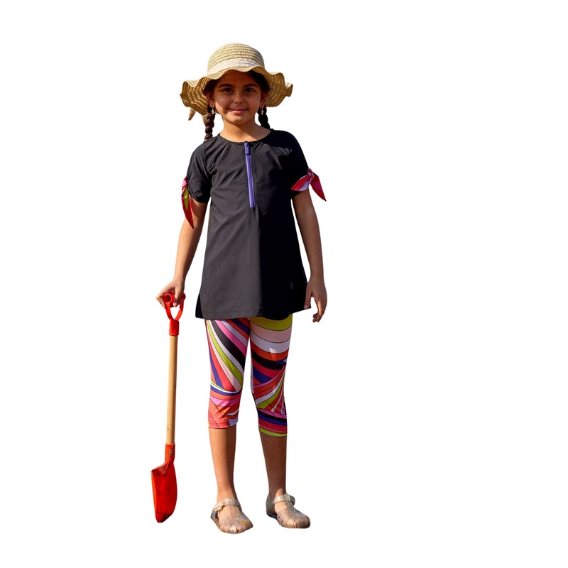 Marina Upf50+ Protective Girls Modest Swimsuit  C2507