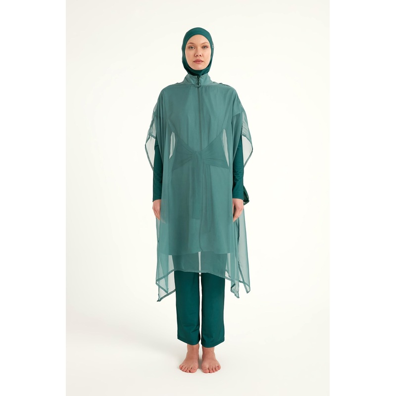 Navy Green Silky Pareo - P2516-1