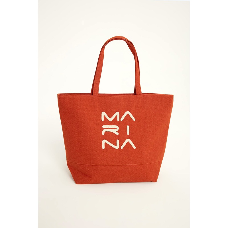 Orange Beach Bag With Zipper Ca2501-5