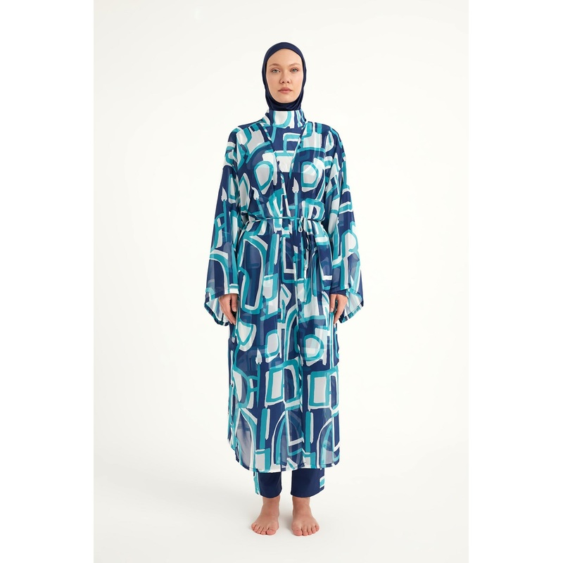 Rivamera Ocean-Inspired Beach Kimono - Rp2513