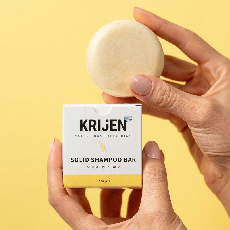 Sensitive Skin & Baby Solid Shampoo | Calendula Oil + Chamomile Extract + Olive Oil