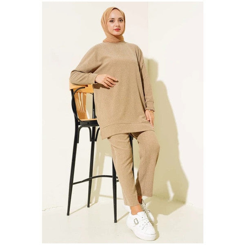 Brmck Basic Tunic Two Piece Set Camel
