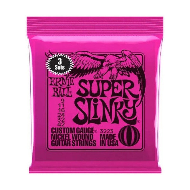 Ernie Ball P03223 Super Slinky Electro Wire Set 3 Pack