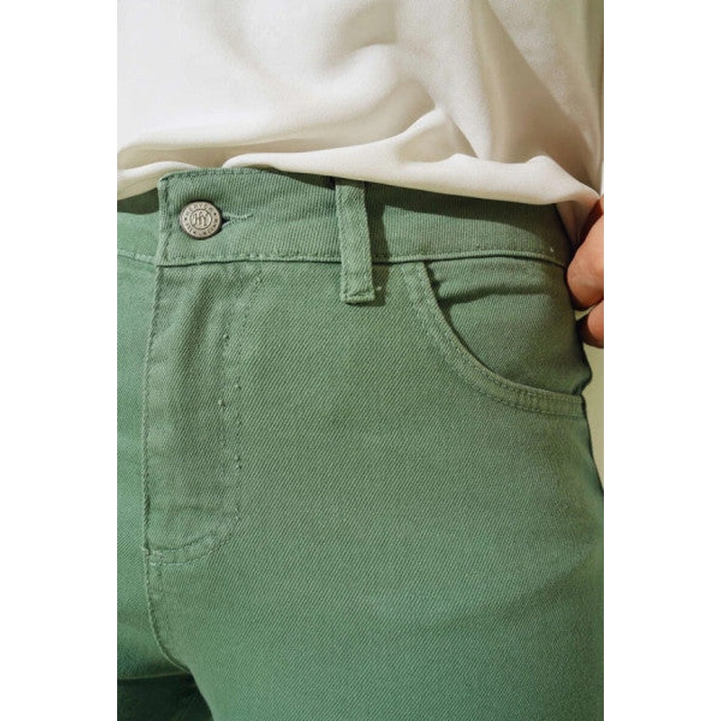 Mom Jean Trousers Mint Green
