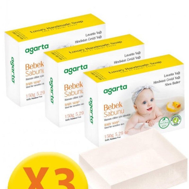 Natural Baby Soap 150 gr X 3 Pieces