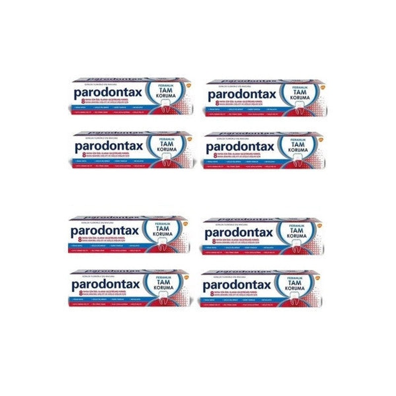 Parodontax New Original 80 Gr/50Ml - 8 Pieces, Freshness Full Protection Toothpaste Original Product