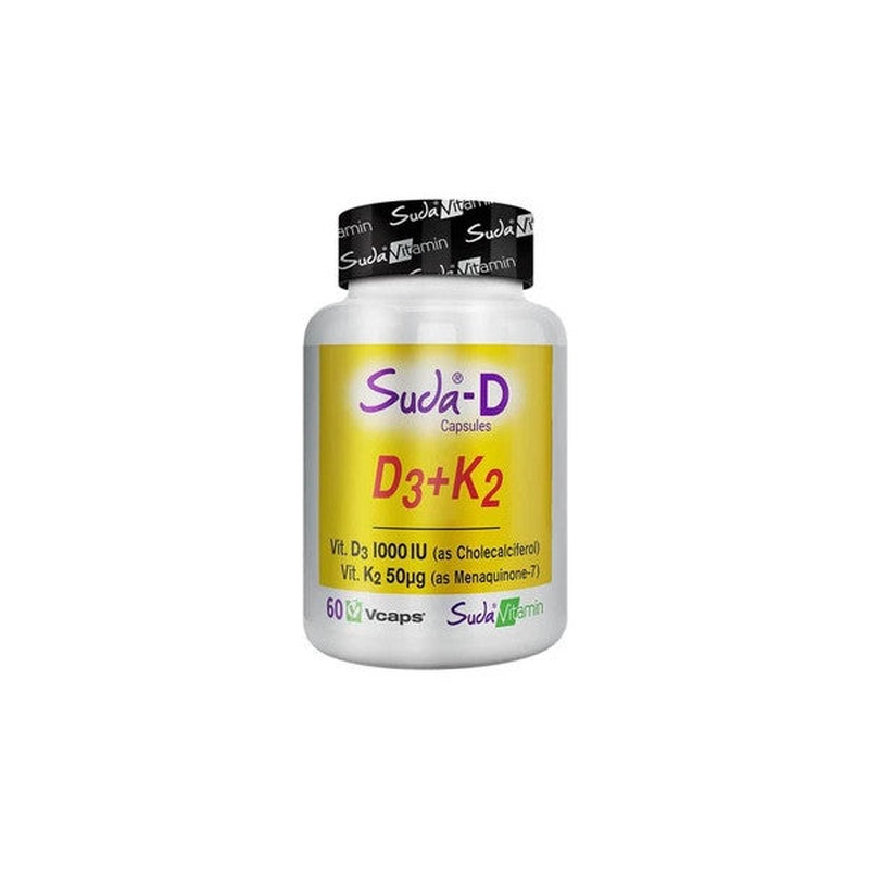 Suda-D D3 + K2 Vitamin 60 Capsules Food Supplement