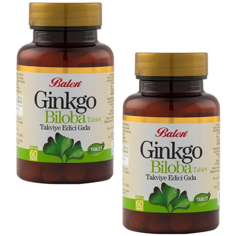 2 Pcs Ginkgo Biloba Tablets 60 X 600 Mg Ginko Biloba