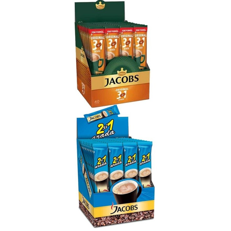 Jacobs 3-in-1 Coffee 40 Pieces + Jacobs 2-in-1 Coffee 40 Pieces