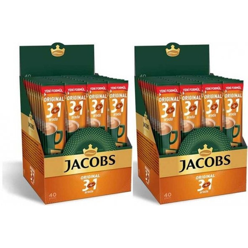 Jacobs 3-in-1 Coffee 80 Pieces (40X2 Pack)