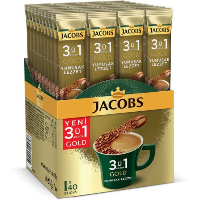 Jacobs 3-in-1 Gold Coffee Mix Soft Flavor 40 Pieces