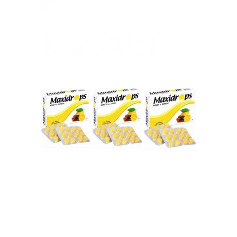Maxidrops Honey Lemon 24 Drops 3 Pack