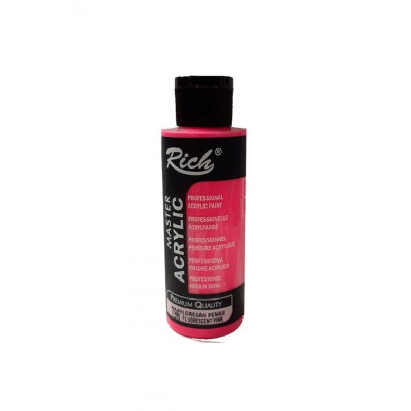 Rich Acrylic Paint 120 Cc Fluorescent Pink 120-796