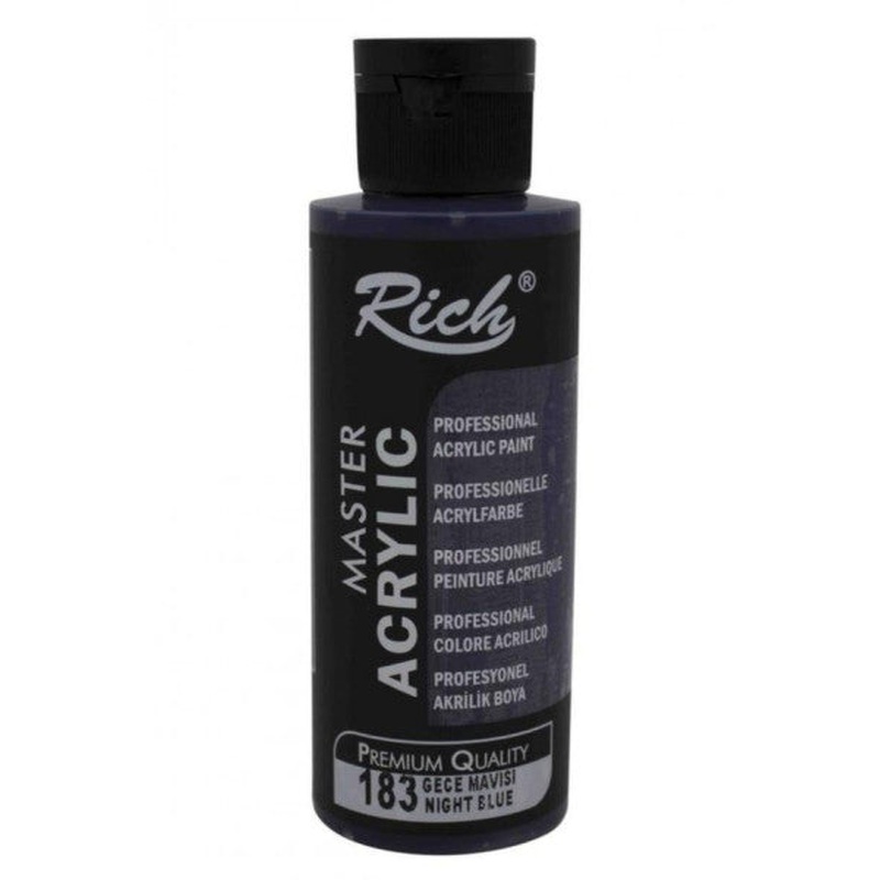 Rich Acrylic Paint 120 Cc Midnight Blue 120-183