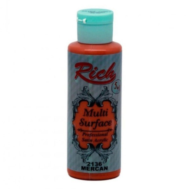 Rich Acrylic Paint Multi Surface 120 Cc Mercan 120-2136