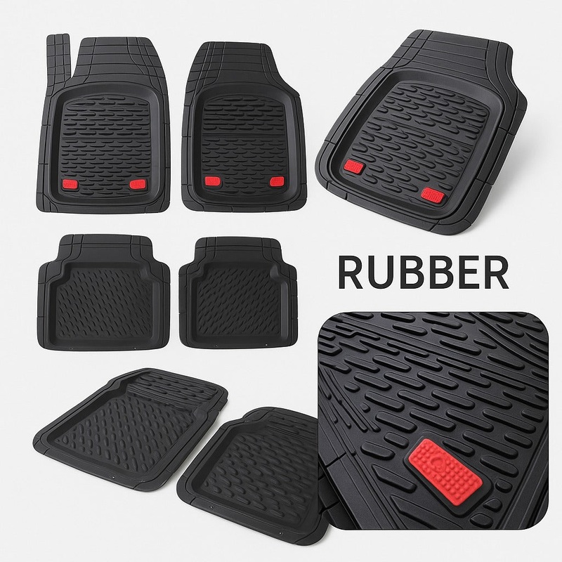 Floor Mats for Ford Escape Chrome Black Car Mat TPE Rubber Waterproof