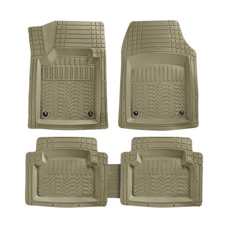 Floor Mats for Ford Escort Chrome Beige Car Mat TPE Rubber Waterproof