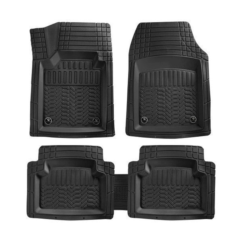 Floor Mats for Peugeot 208 Chrome Black Car Mat TPE Rubber Waterproof