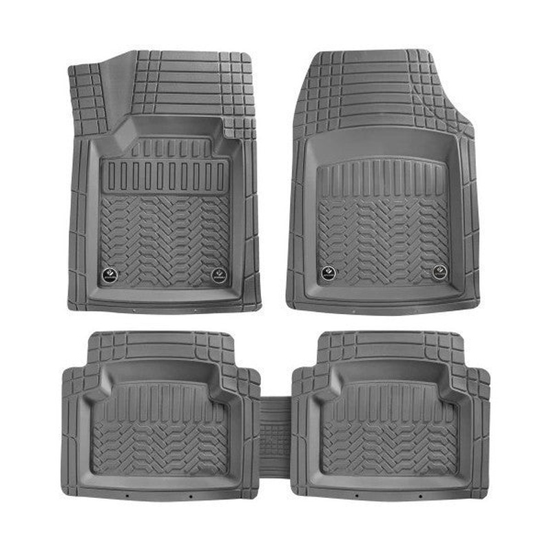 Floor Mats for Peugeot 5008 Chrome Gray Car Mat TPE Rubber Waterproof