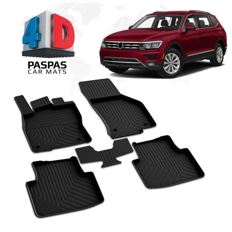 Floor Mats for VW Tiguan 2016-2025  Car Mat TPE Waterproof Heavy Duty