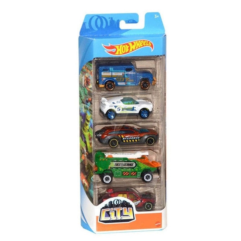 1806 Hot Wheels 5-Piece Car Set / Age +3
