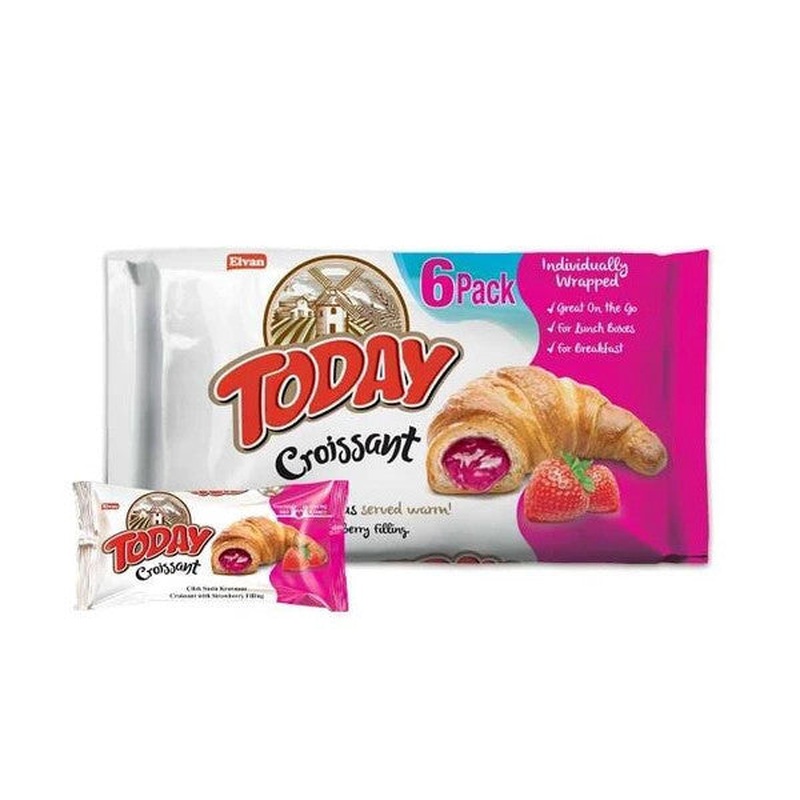Today Croissant Strawberry 40 Gr. 6 Pieces (1 Box)