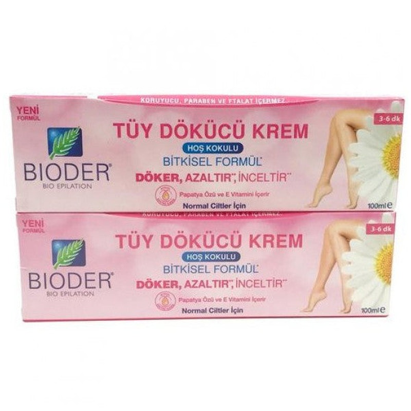 Bioder Hair Removal Cream For Women 100 Ml - 2 Pieces