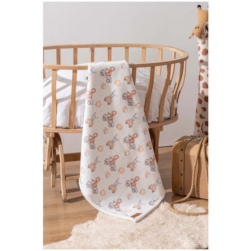 Fluffy Baby Blanket 70X100 Cm Teddy Bear Pattern