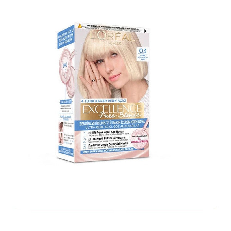 L'oral Paris Excellence Pure Blond Hair Dye - 03 Ultra Light Ash Blonde