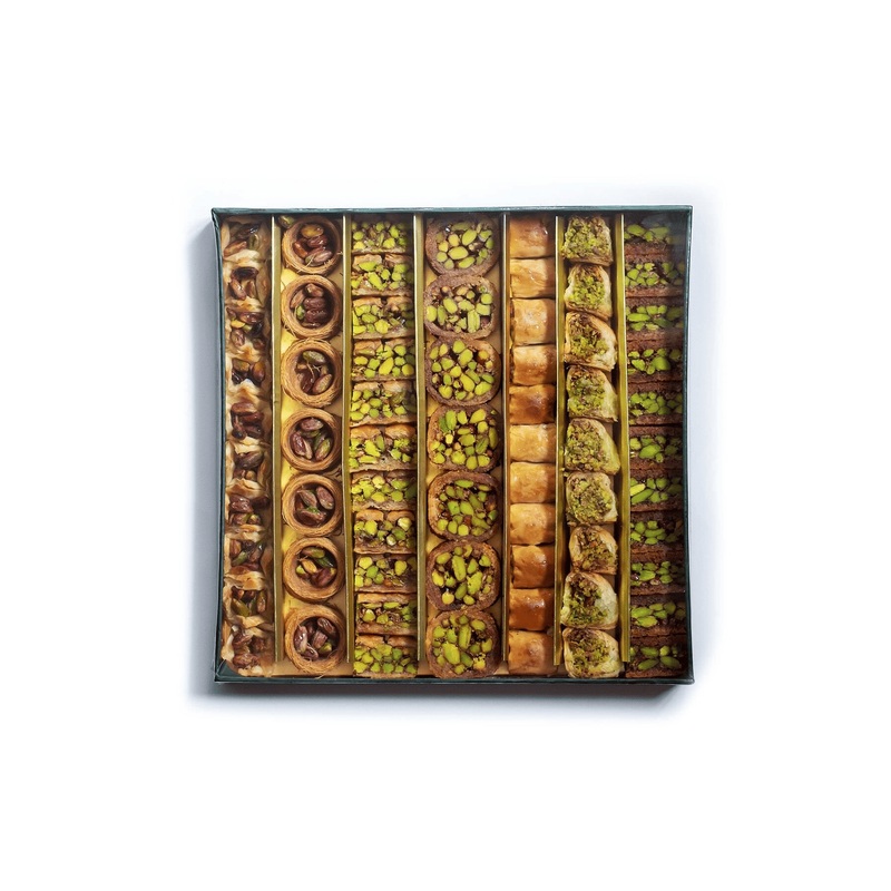 Mixed Baklava Box With Pistachio And Kadayif  Premium Assorted Handcrafted Pastry Collection With Natural Butter
